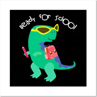 Ready for School T Rex Kindergarten Posters and Art